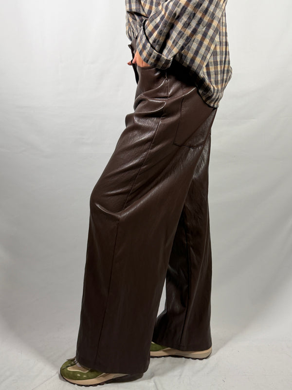 Pantalone ecopelle ferro - Tensione In
