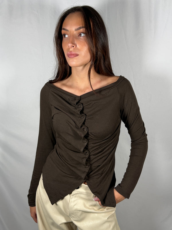 Maglia camicia Shifffer arricciata - HaveOne