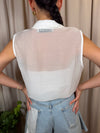 Camicia smanicata con nodo in vita Art CMA-Q509