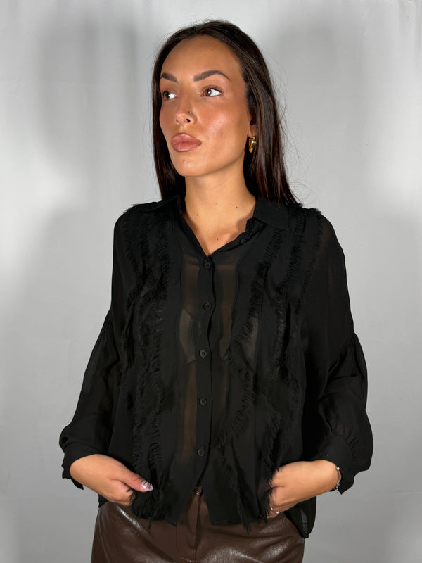 Camicia in viscosa Nera - Philia loft