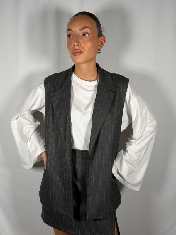 Gilet blazer gessato - Tensione In