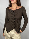 Maglia camicia Shifffer arricciata - HaveOne