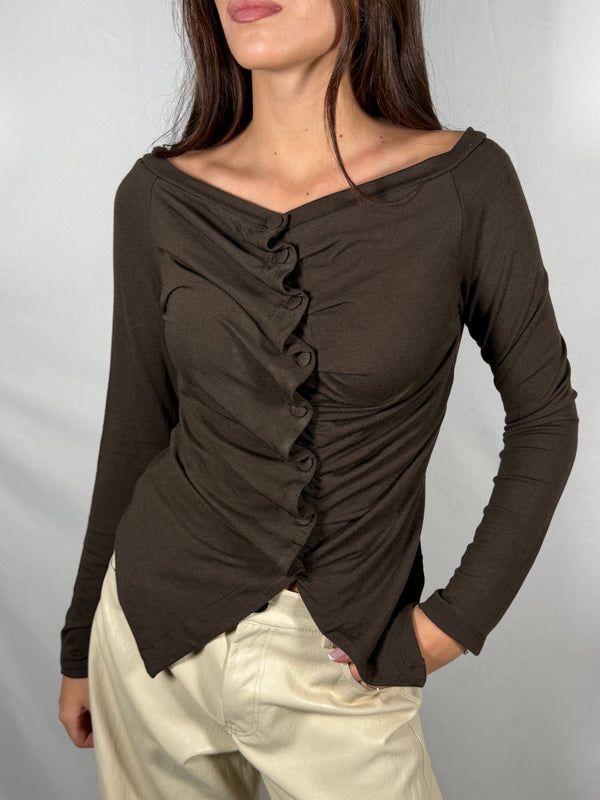 Maglia camicia Shifffer arricciata - HaveOne