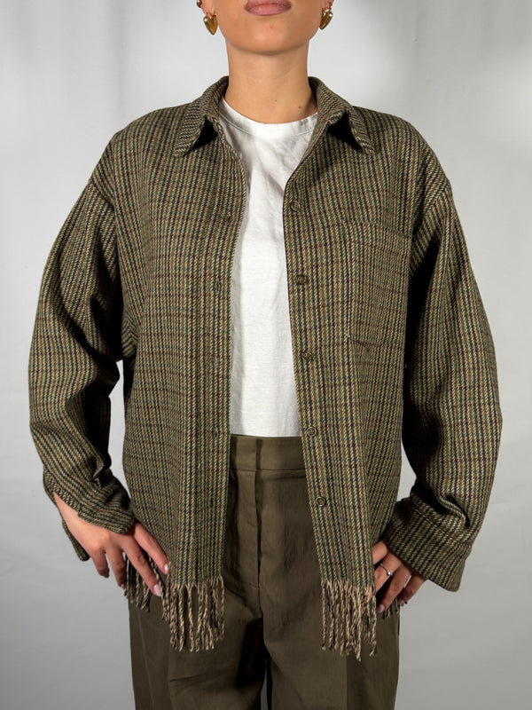 Camicia microcheck con frange - Philia Loft