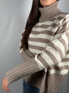 Maglione collo altoa righe - Tensione In WL721