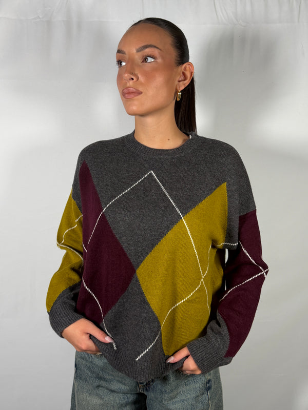 Cardigan con rombi - Vicolo