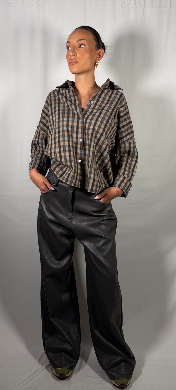 Pantalone ecopelle ferro - Tensione In