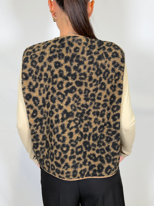 Gilet Vera Teddy Maculato- JJXX