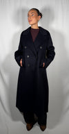 Cappotto lungo doppiopetto blu- Vicolo