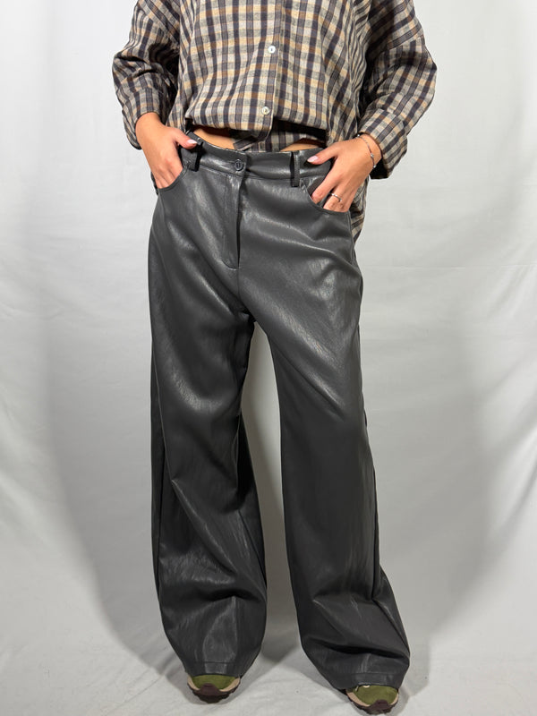 Pantalone ecopelle ferro - Tensione In