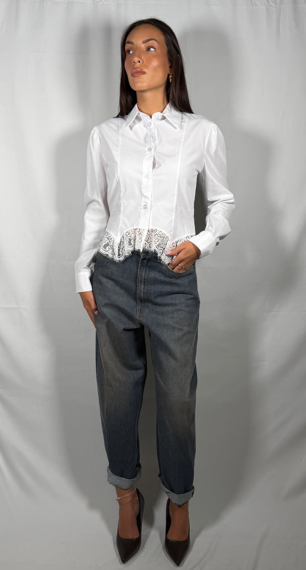 Camicia Bianca con pizzo - HaveOne
