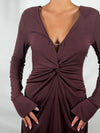 Abito lungo plum noir Bordeaux - Imperial