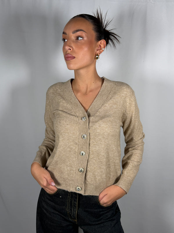 Cardigan con bottoni gioiello - You Decide