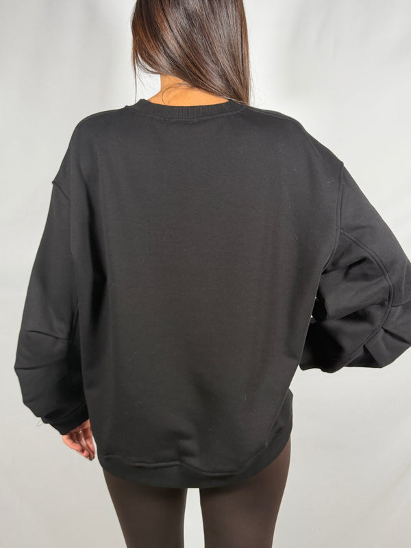 Felpa con Orsetto Nera- Vicolo