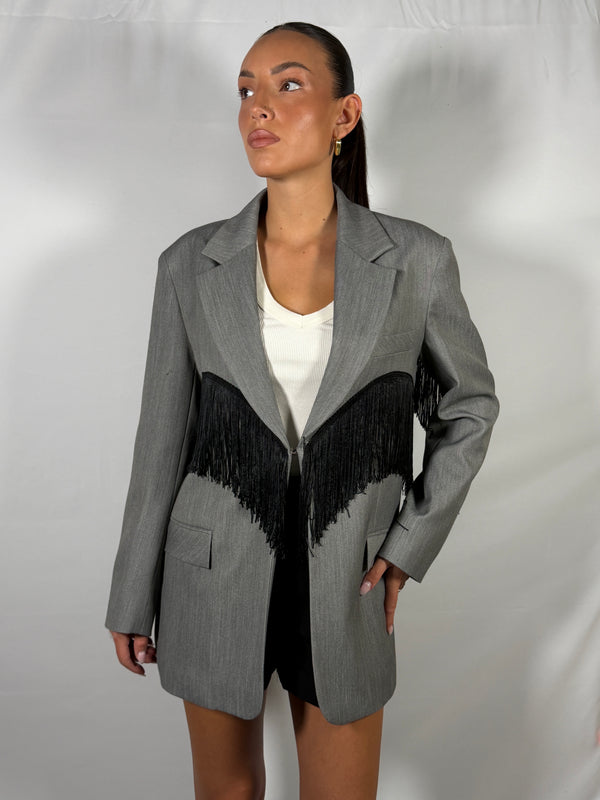 Giacca twill mélange frange - Vicolo