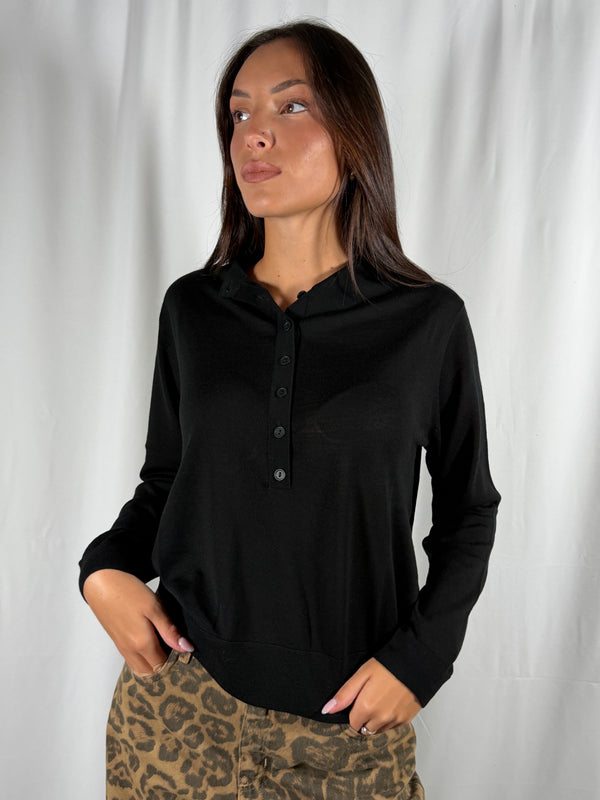 Maglia serafino Nera- 2AC2045Vicolo
