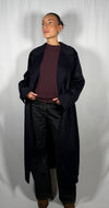 Cappotto lungo doppiopetto blu- Vicolo