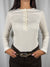 T-shirt a costine bianca