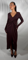Abito lungo plum noir Bordeaux - Imperial