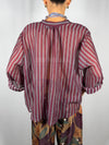 Camicia Nomad a righe con collana celeste-HaveOne
