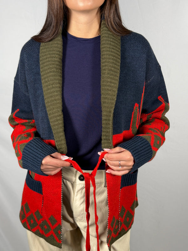 Cardigan Western con fiocchetto- Vicolo