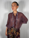 Camicia Nomad a righe con collana celeste-HaveOne