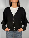 Cardigan Manica a palloncino Nero - MNG-R051