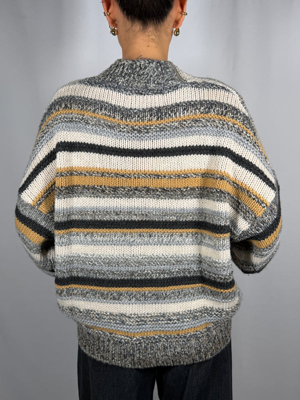 Maglione multicolor a righe - HaveOne