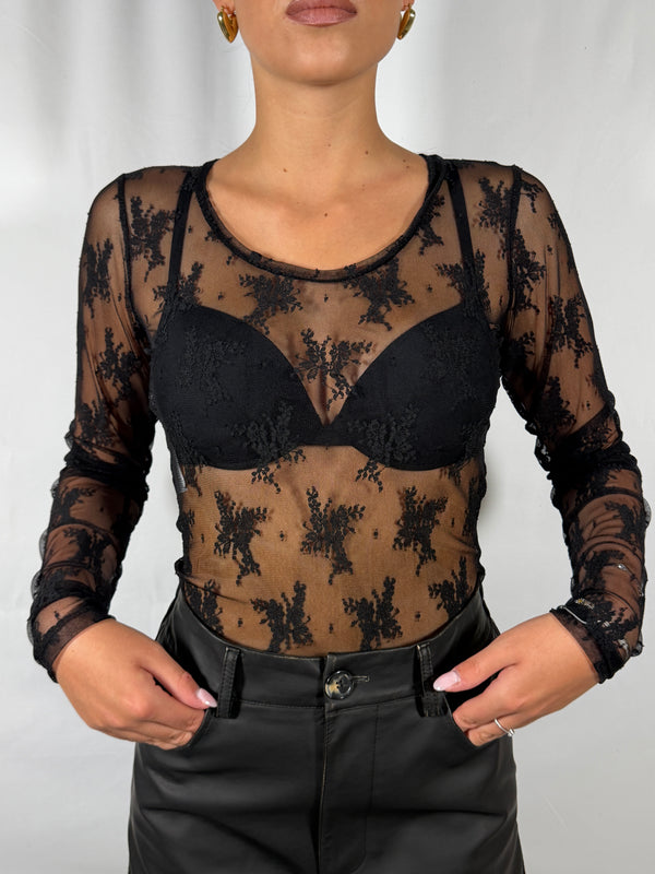 T-shirt Pizzo Nera - Imperial