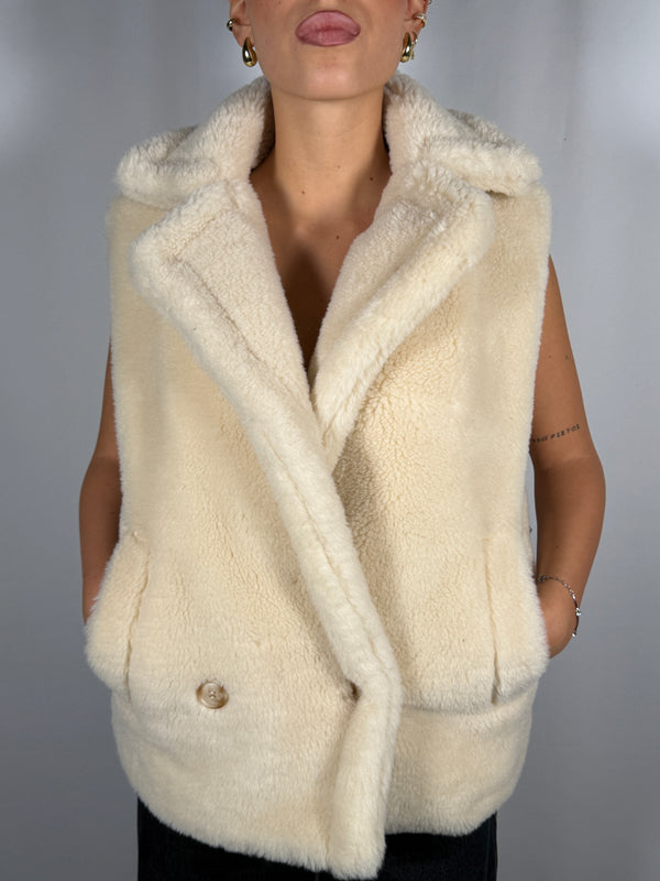 Giacca teddy corta Panna - HaveOne