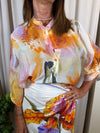 Camicia Fantasia Orchidea Arancio Art. CVS-Q503