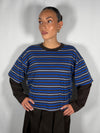T-Shirt rigata manica a contrasto - HaveOne