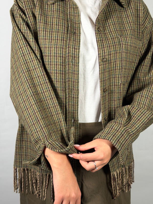 Camicia microcheck con frange - Philia Loft
