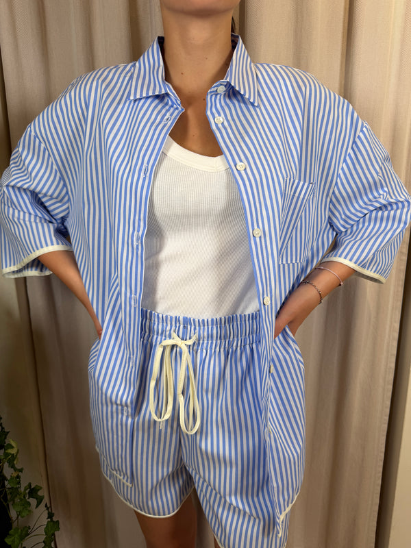 Camicia mimì righe celesti TAB2287