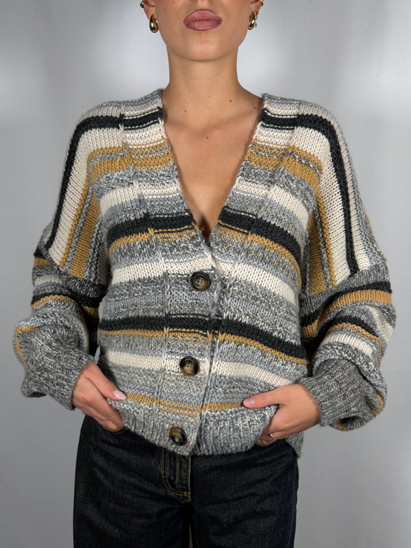 Maglione multicolor a righe - HaveOne