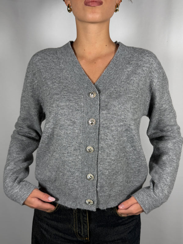 Cardigan con bottoni gioiello - You Decide