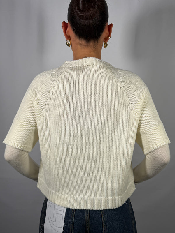 Maglia crop con manicotti - Tensione In