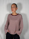 T-shirt scatoletta a righe- Vicolo UAC0140
