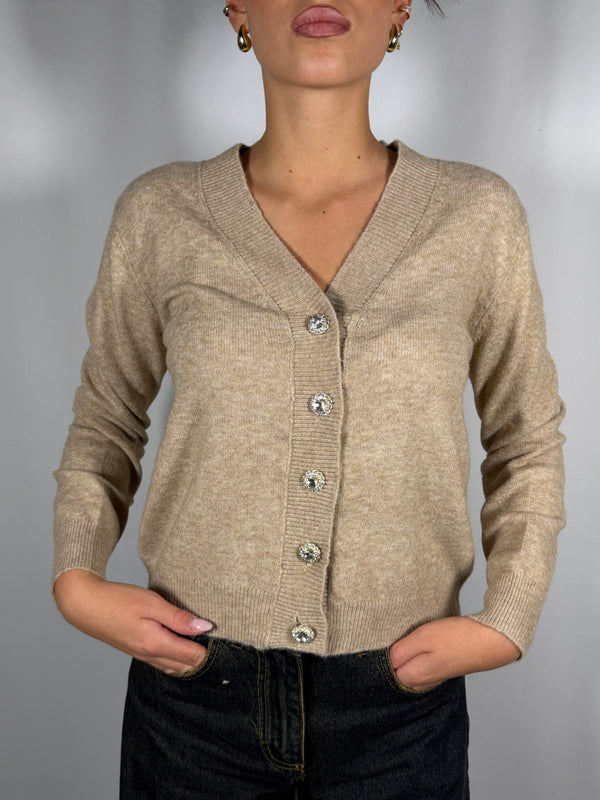 Cardigan con bottoni gioiello - You Decide