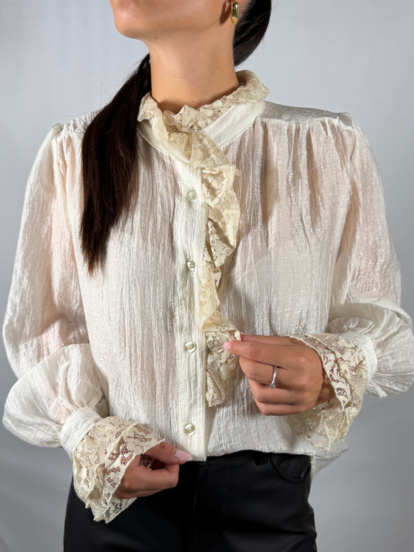 Camicia a pizzo burro - HaveOne