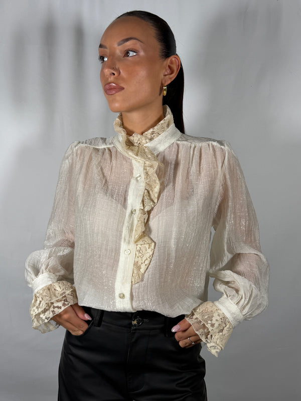Camicia a pizzo burro - HaveOne