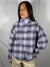 Camicia Check chiusura asimétrica Lilla/Moro - HaveOne