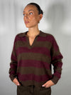 Maglione con righe e colletto - vicolo