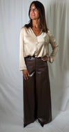 Pantalone ecopelle moro - Haveone PVI-R151