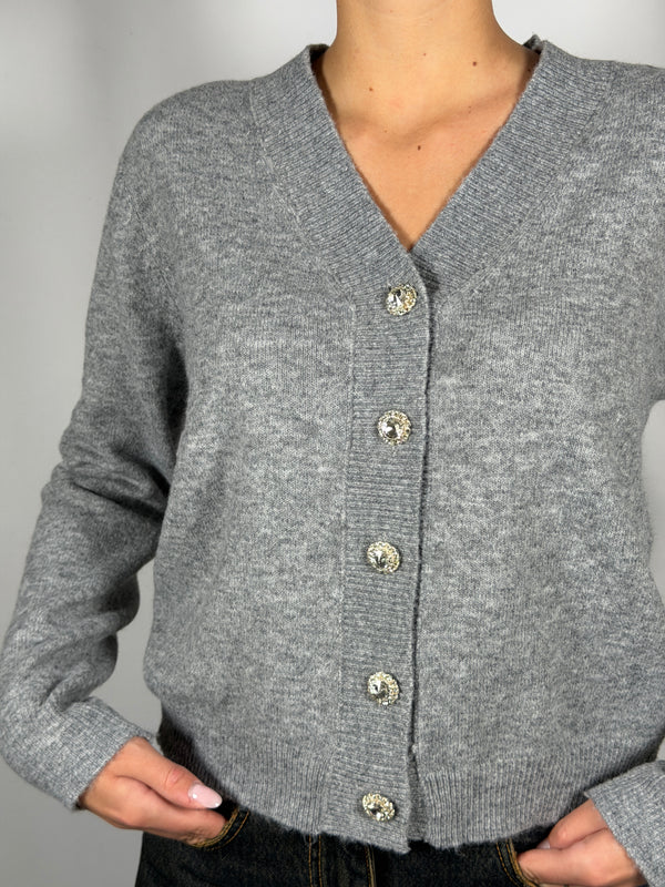 Cardigan con bottoni gioiello - You Decide