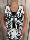 Gilet con ricamo e Lurex Art D02N0028