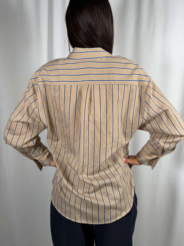 Camicia rigata beige - HaveOne