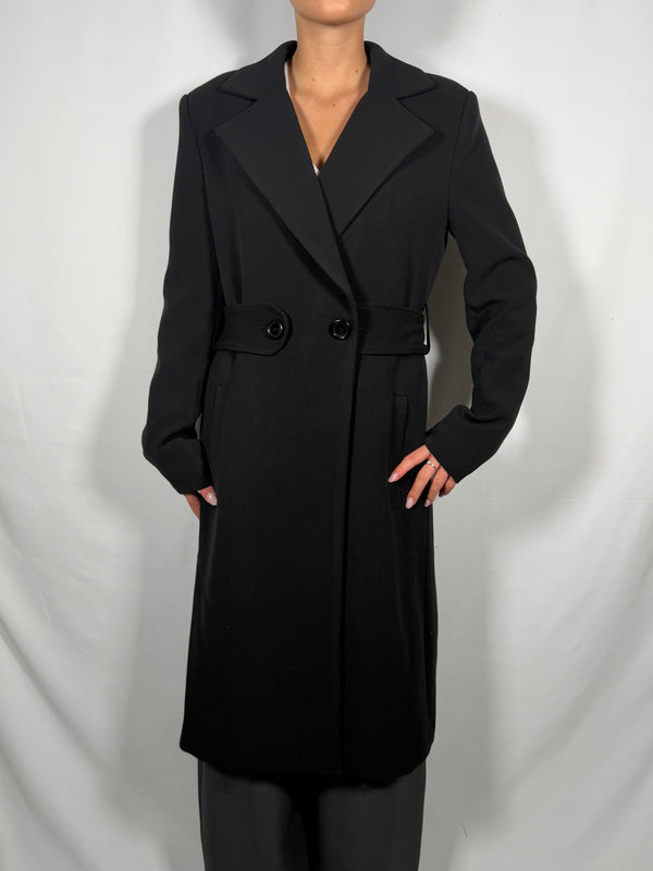 Cappotto lungo doppiopetto Nero- Vicolo