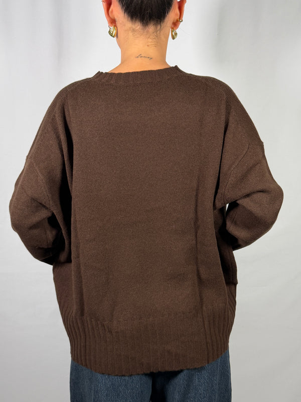 Maglione girocollo 100% Lana- Vicolo