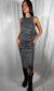 Abito lungo lurex grigio - Vicolo